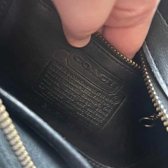 Vintage 90s Coach Black Leather Carousel Bag Handbag RARE *No strap* - Picture 10 of 16
